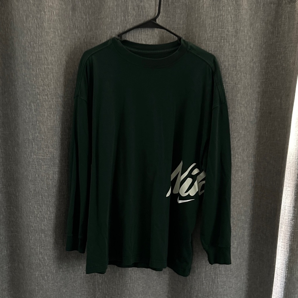 Nike Men's Dark Green Long Sleeve Tee